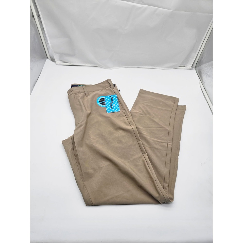 Birdie Bound Golf Pants Men's Size 32 Khaki Flex Waist 4-Way Stretch Pants